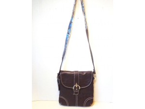 Pocketbook / Purse #41 Messenger Bag Buckle Design Brown
